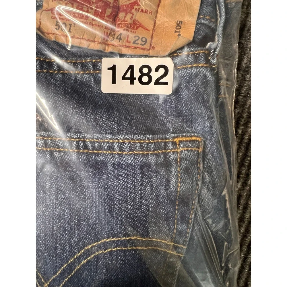 Levis 501 XX Original Fit Jeans Mens 34x29 Blue Denim Straight Leg Button Fly